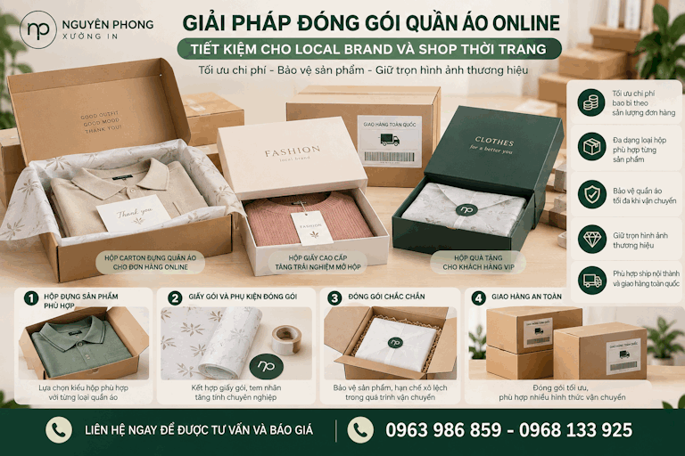 Giải pháp đóng gói quần áo cho shop online 